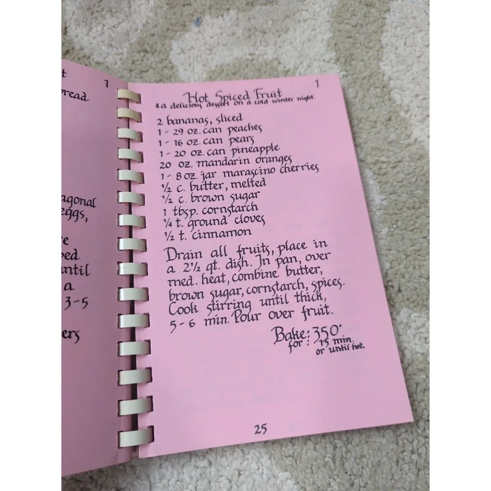 Vtg Spiral Bound Cookbook‎ Mary E. List I Love To Cook 1989 NC